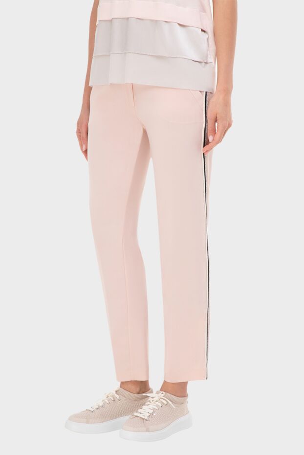 D.Exterior women's pink trousers with side stripes 143924 - photo 3