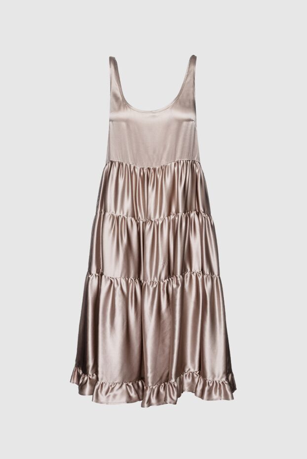 Max&Moi женские платье из шелка коричневое женское купить с ценами и фото 143952 - фото 1