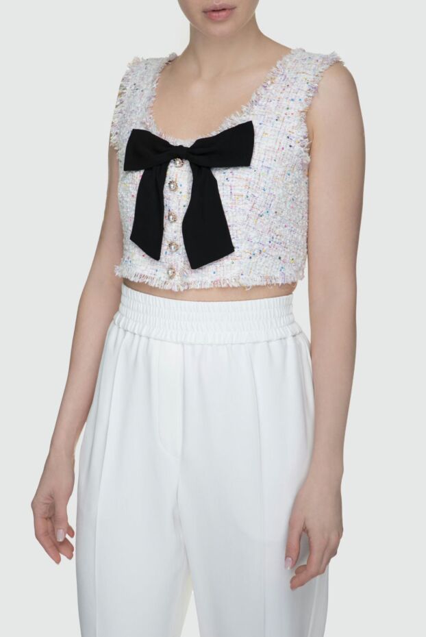 Edward Achour Paris white polyester top for women 143967 - photo 3
