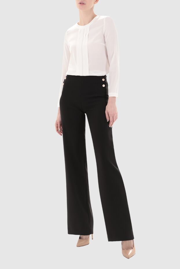 Edward Achour Paris woman black polyester trousers for women buy with prices and photos 143977 - photo 2