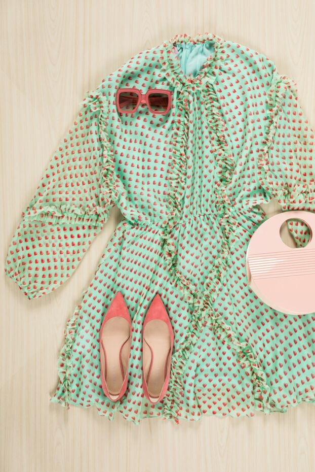 Giamba green silk dress for women 144006 - photo 2