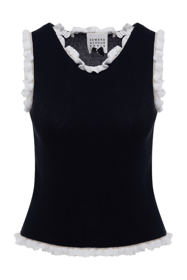 Edward Achour Paris woman women's black viscose and polyamide top buy with prices and photos 144023 - photo 1