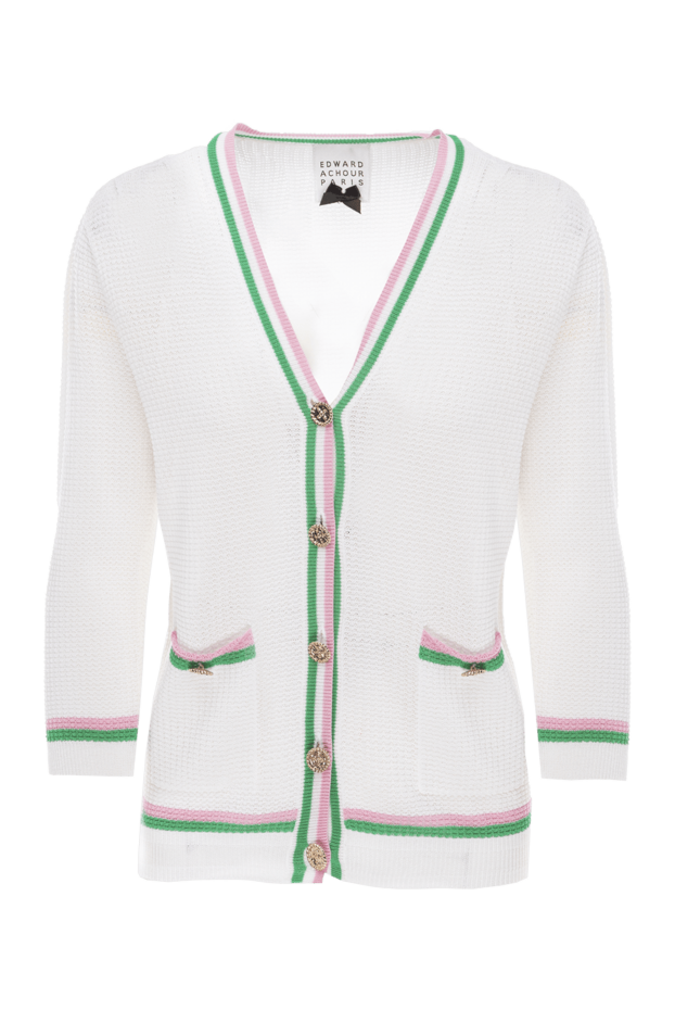 Edward Achour Paris woman white viscose and polyamide cardigan for women buy with prices and photos 144024 - photo 1