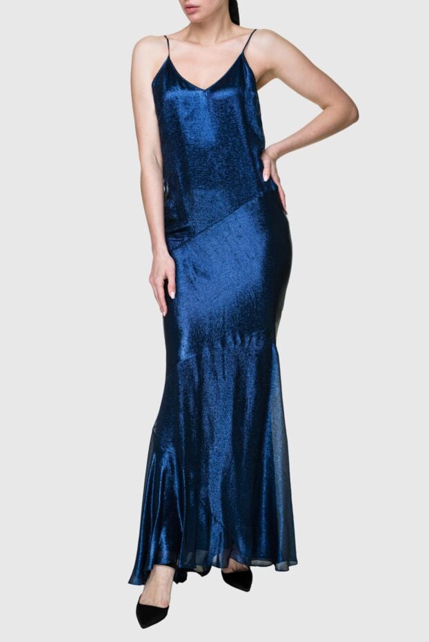 Alexandre Vauthier blue silk and polyester dress for women 144047 - photo 3