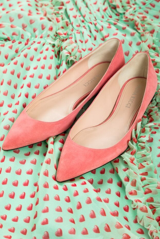 Nina Ricci classic women's pink suede shoes 144076 - photo 2