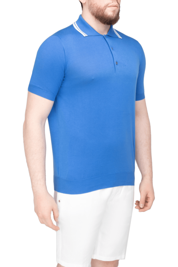 Malo men's blue cotton jersey polo shirt (markdown) 196526 - photo 3