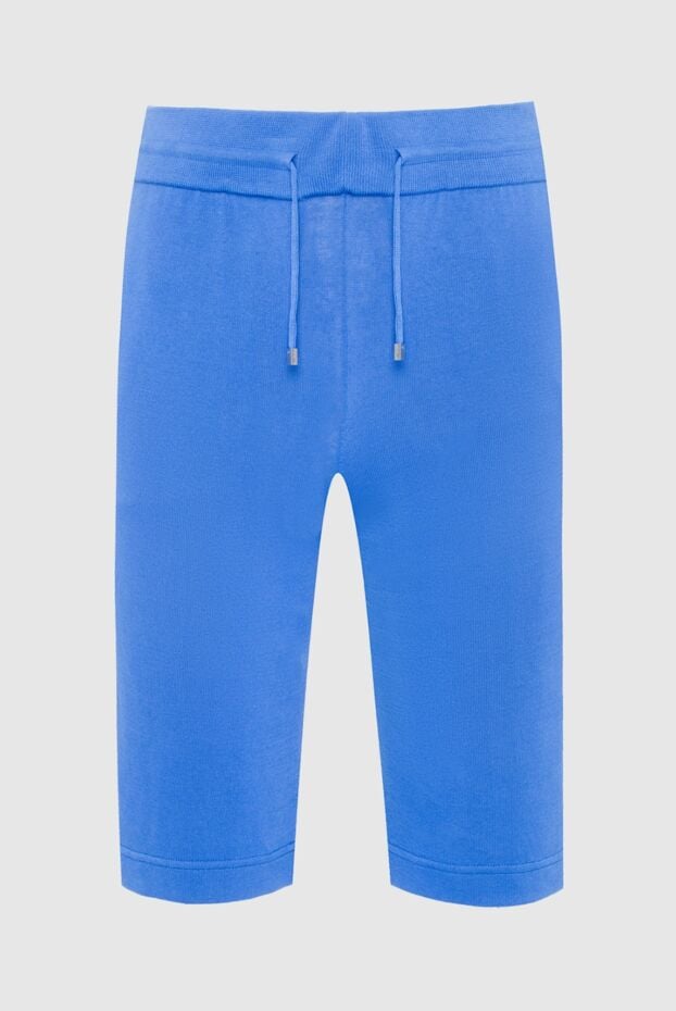 Malo men's shorts made of soft jersey in cornflower blue with a drawstring at the waist 144204 - photo 1
