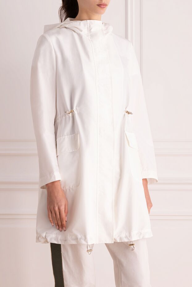 Malo white polyester and polyamide raincoat for women. 144208 - photo 3