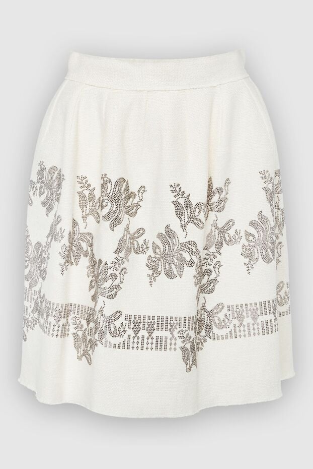Ermanno Scervino white linen and polyamide skirt for women 144277 - photo 1