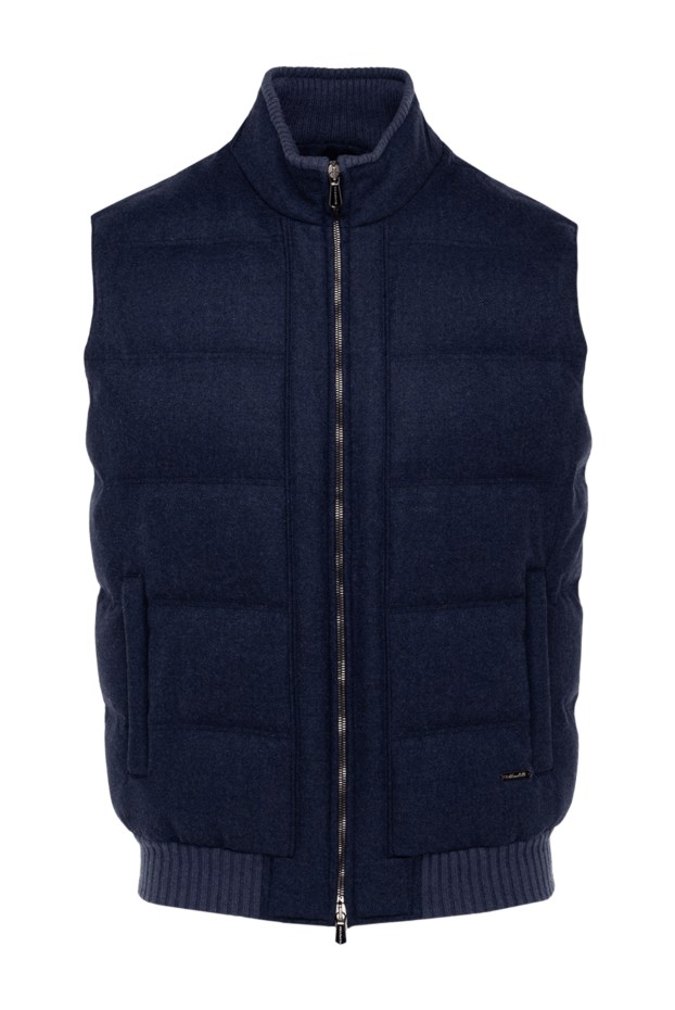 Enrico Mandelli man wool and cashmere vest blue for men buy with prices and photos 144297 - photo 1