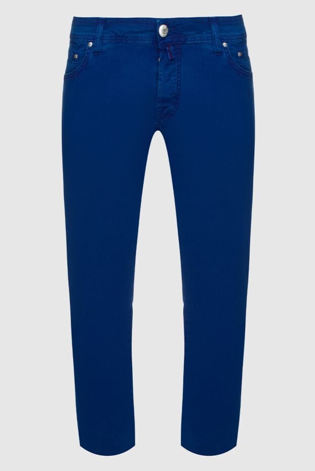 Jacob Cohen men's tapered jeans in a rich, bright blue shade made from premium denim 144307 - photo 1
