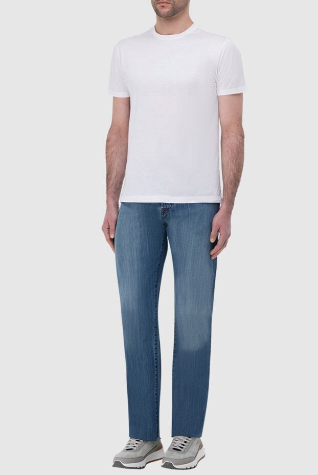 Kiton man blue cotton jeans for men buy with prices and photos 144530 - photo 2