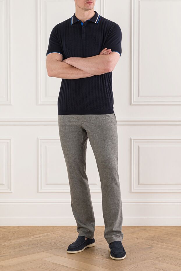 Kiton поло из хлопка черное мужское 144543 - фото 2