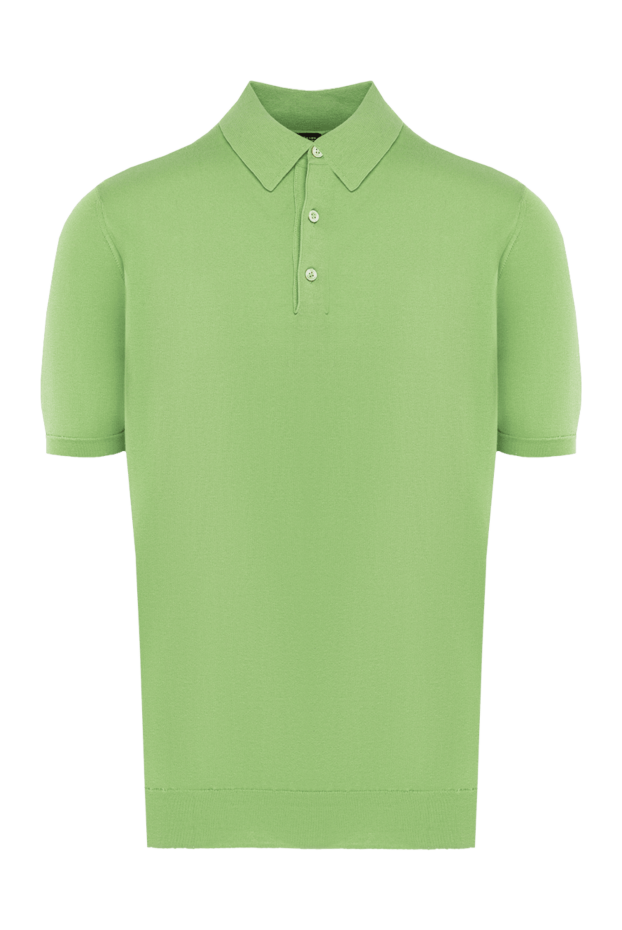 Kiton men's light green knitted polo shirt with buttons (markdown) 196316 - photo 1