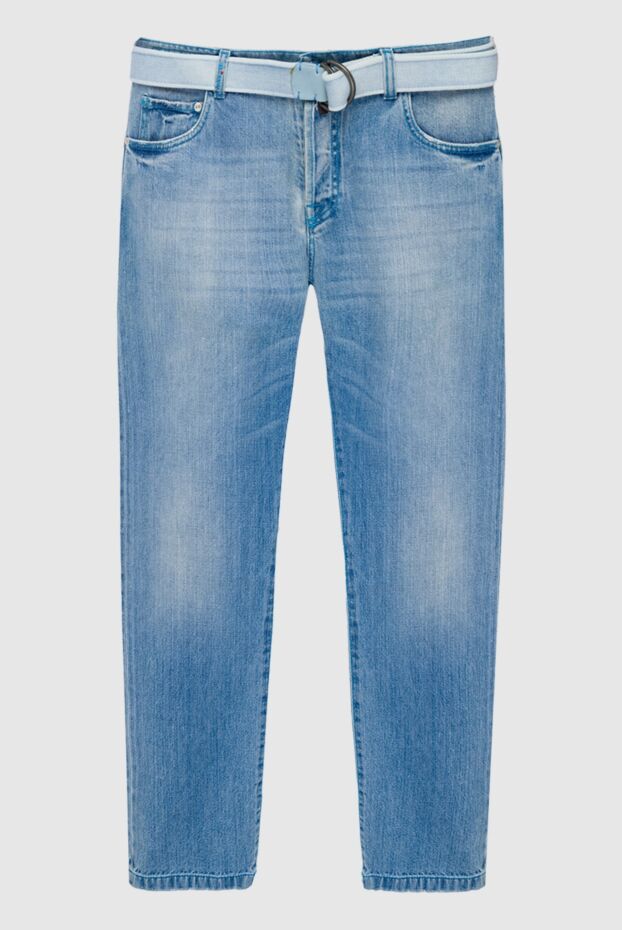 Kiton мужские джинсы из хлопка голубые мужские купить с ценами и фото 144605 - фото 1