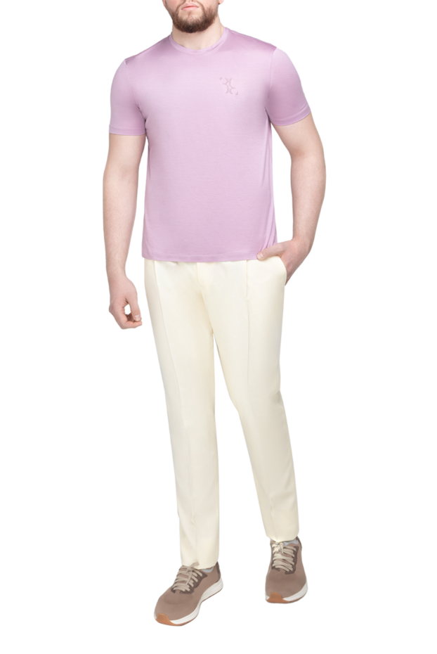 Billionaire мужские футболка из хлопка фиолетовая мужская купить с ценами и фото 144713 - фото 2