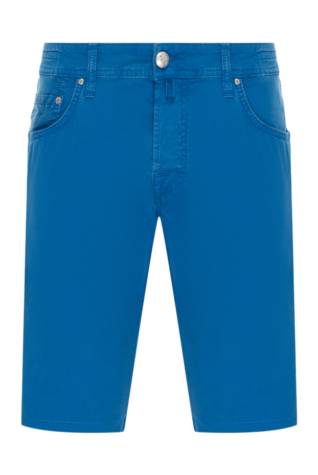 Jacob Cohen men's cotton shorts, smooth, deep blue 144738 - photo 1