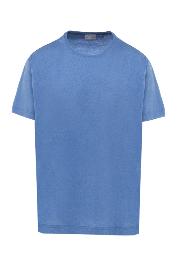 Orian blue cotton t-shirt with microperforation and loose fit (markdown) 196932 - photo 1