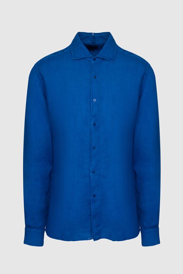 Orian мужские сорочка из льна синяя мужская купить с ценами и фото 144762 - фото 1