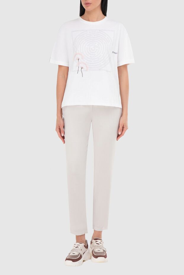 Peserico женские футболка из хлопка белая женская купить с ценами и фото 144784 - фото 2