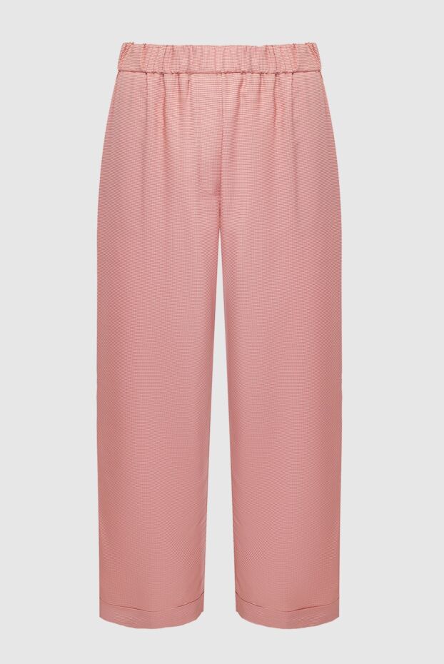 Peserico женские брюки из вискозы розовые женские купить с ценами и фото 144794 - фото 1