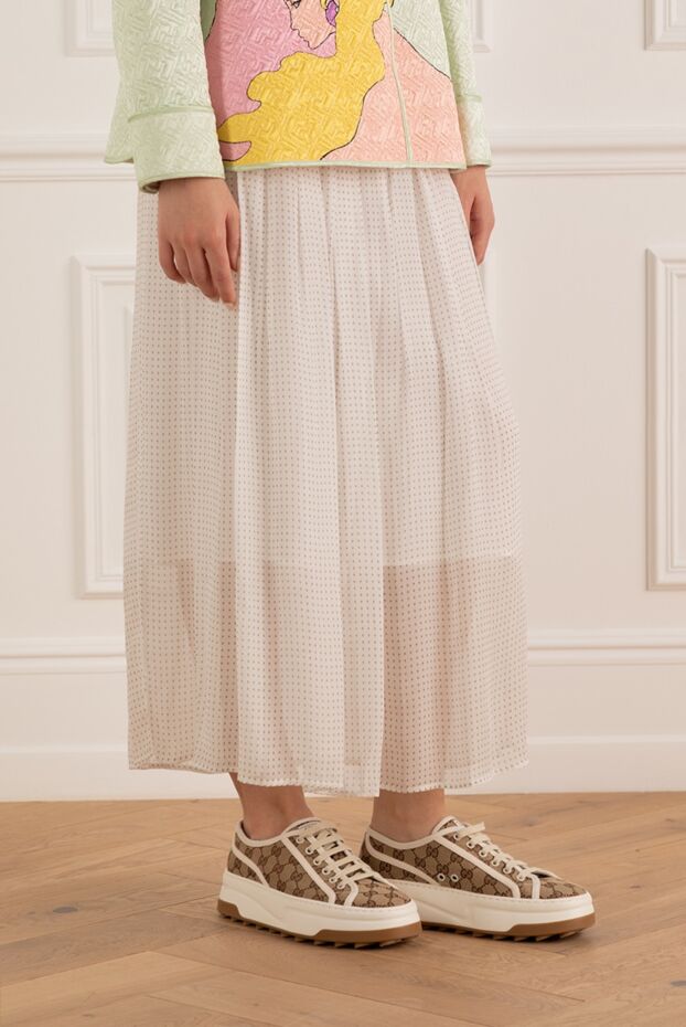 Peserico white viscose skirt for women 144795 - photo 3