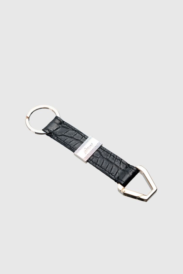 Brioni black alligator leather keychain with a carabiner for men 144859 - photo 3