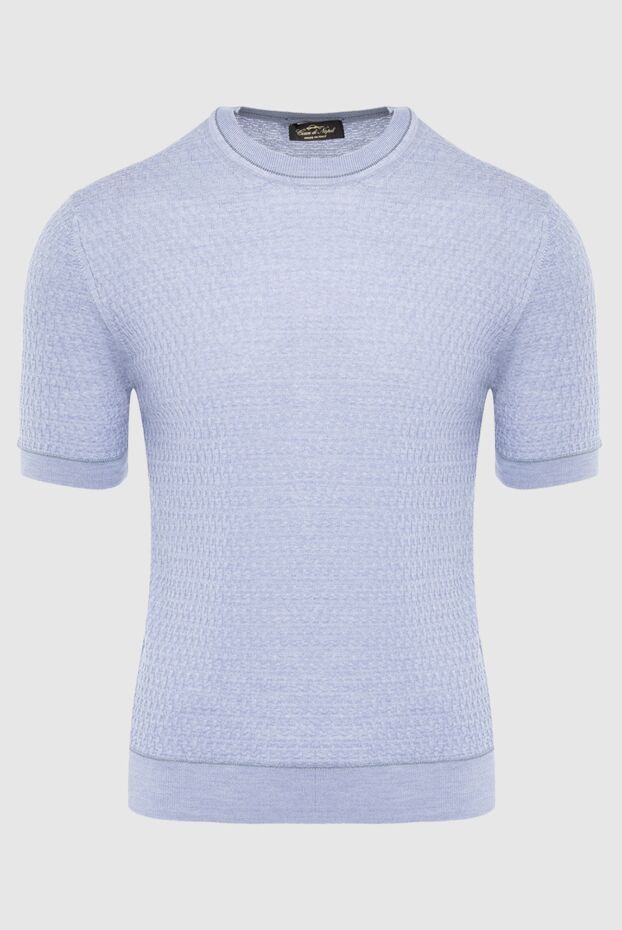 Cesare di Napoli men's lavender silk short-sleeve jumper 144884 - photo 1