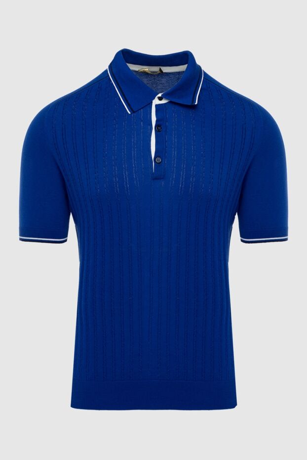 Cesare di Napoli man silk polo blue for men buy with prices and photos 144918 - photo 1