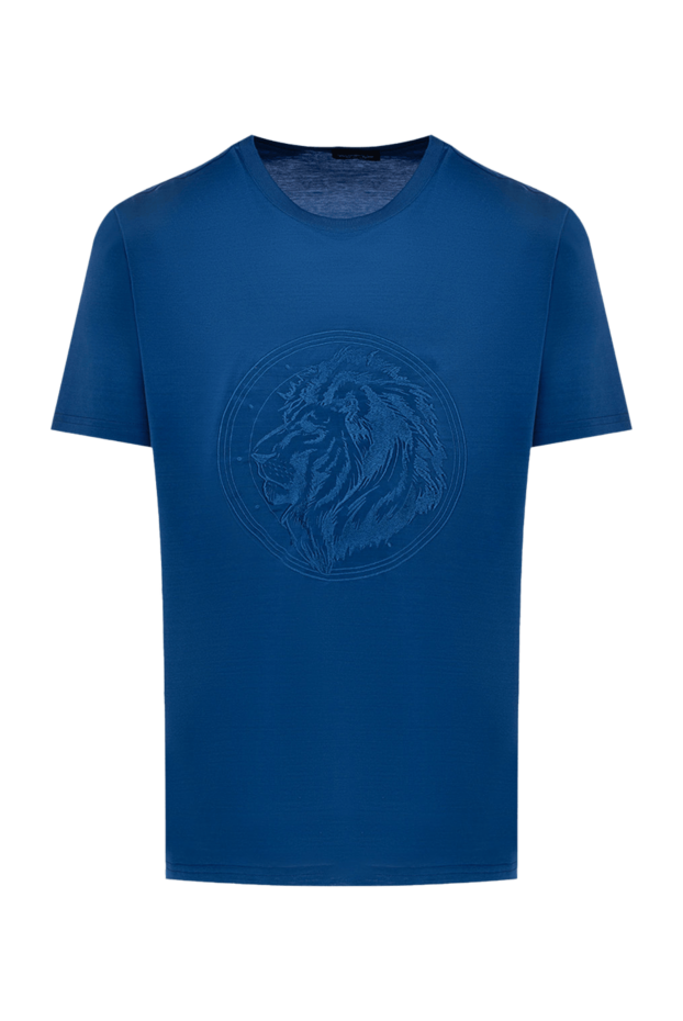 Cesare di Napoli man cotton t-shirt blue for men buy with prices and photos 145076 - photo 1