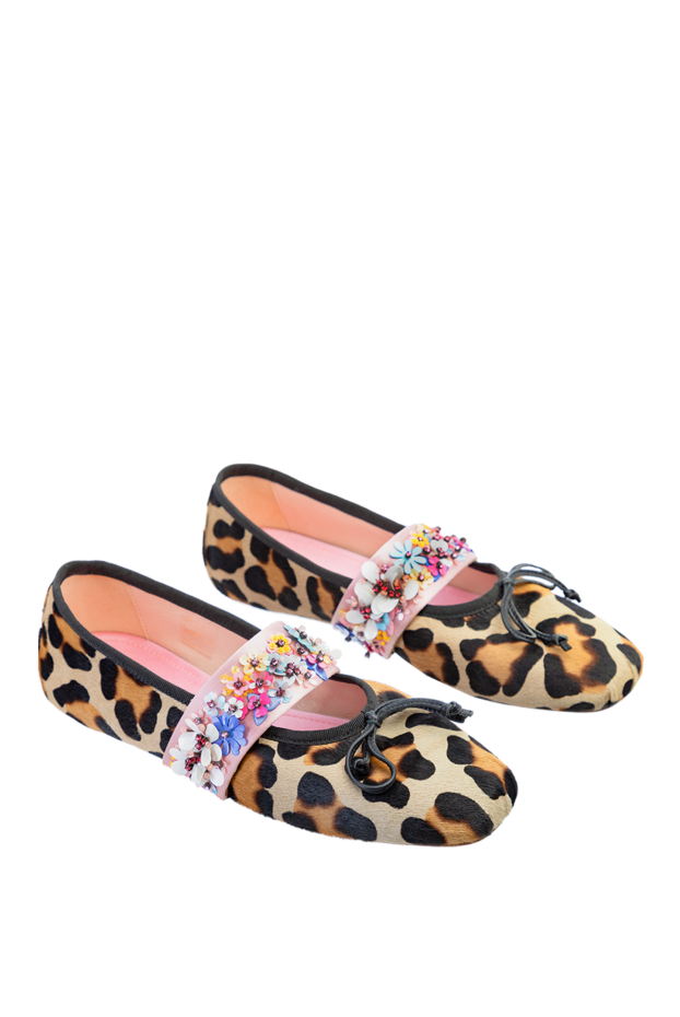 Giambattista Valli women's beige shoes in leopard print with flowers 145107 - photo 3