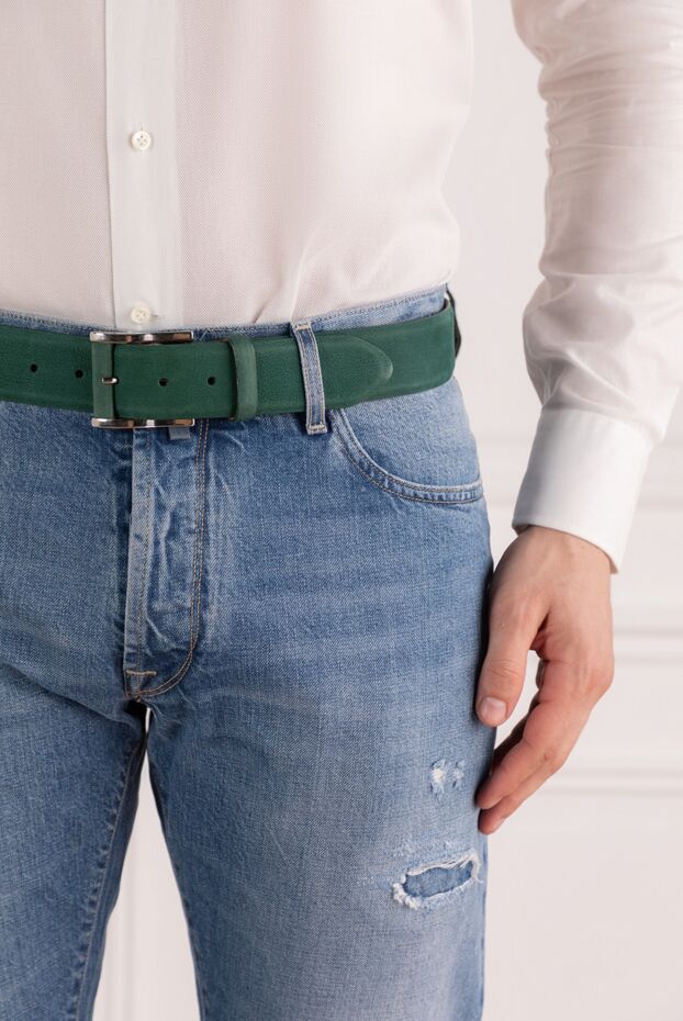 Cesare di Napoli man green leather belt for men buy with prices and photos 145141 - photo 2