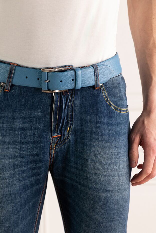 Cesare di Napoli man blue leather belt for men buy with prices and photos 145178 - photo 2