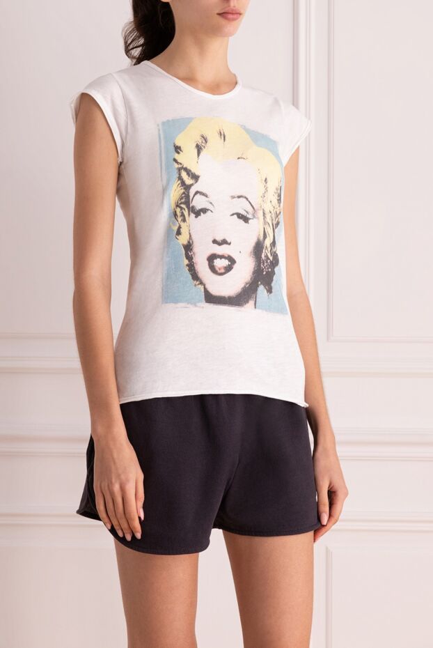 1921 T-Shirt women's white t-shirt with a multicolor image of monroe 145228 - photo 3