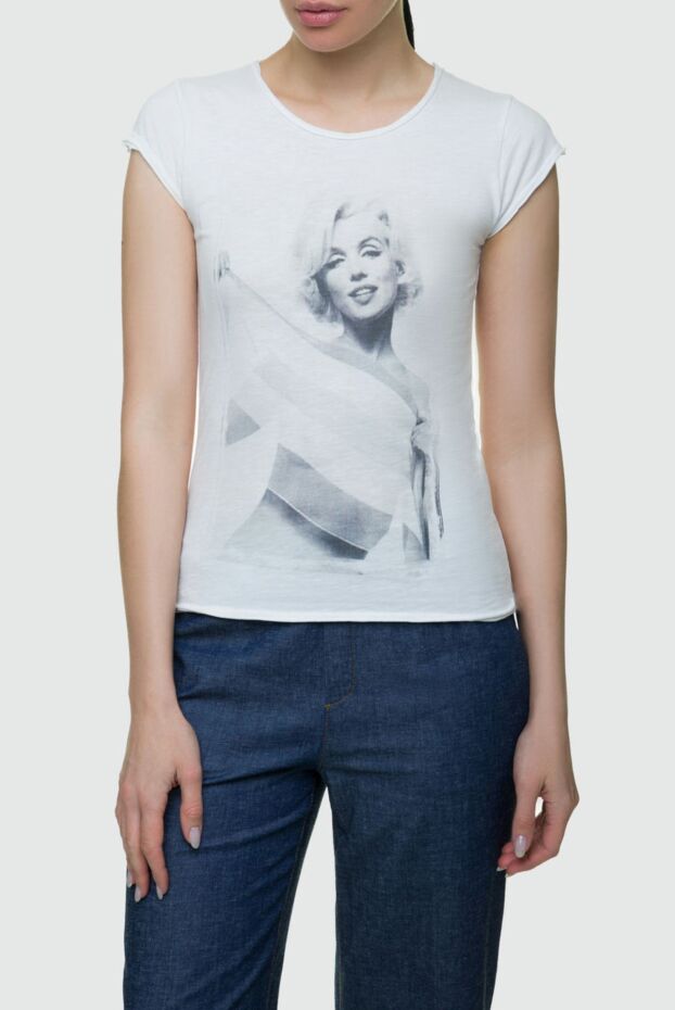 1921 T-Shirt women's white t-shirt with a monochrome image of monroe 145230 - photo 3