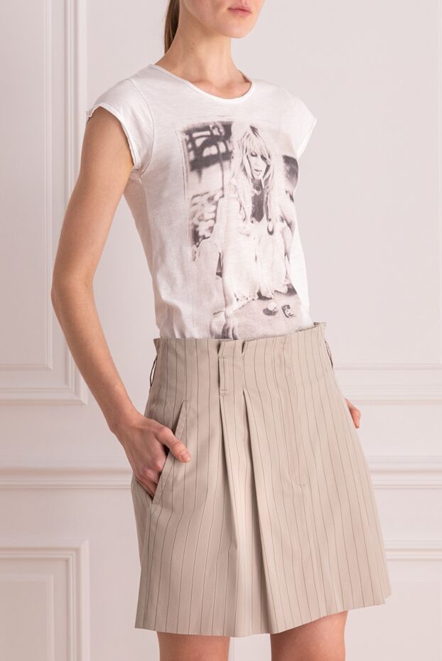 1921 T-Shirt women's white t-shirt with a monochrome print of brigitte bardot 145233 - photo 3
