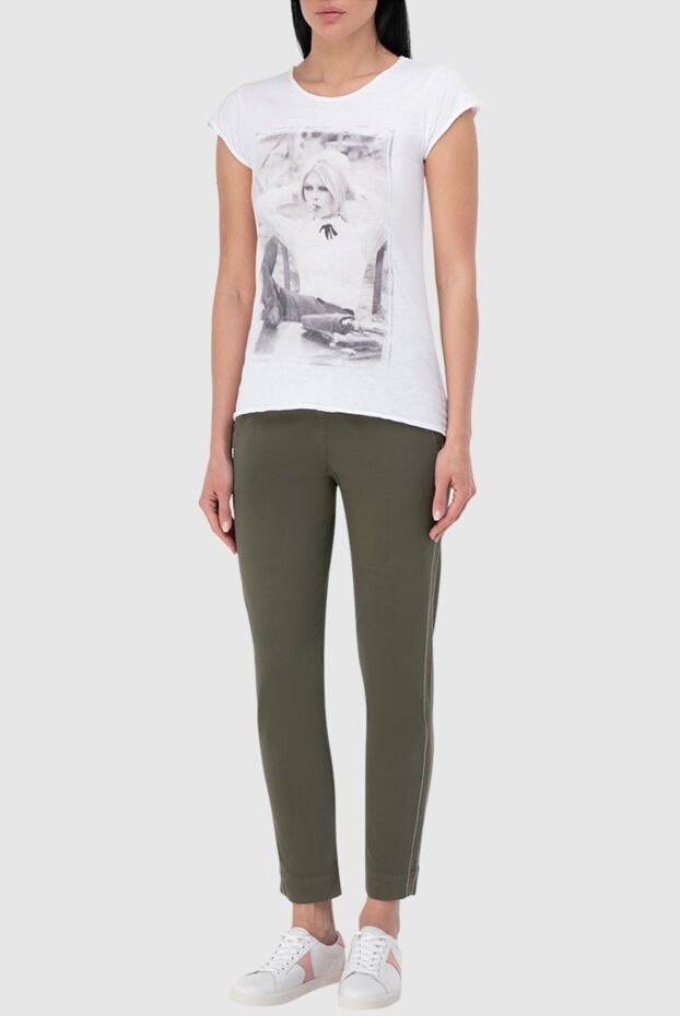 1921 T-Shirt women's cotton white t-shirt with a print of brigitte bardot 145235 - photo 2