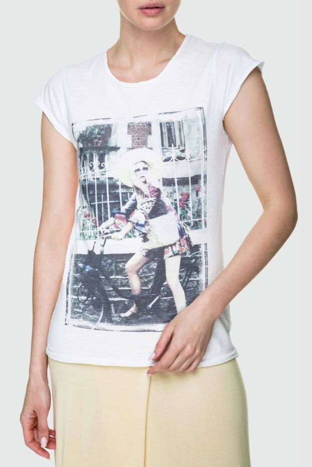 1921 T-Shirt women's white t-shirt with a multicolor photo of brigitte bardot 145236 - photo 3