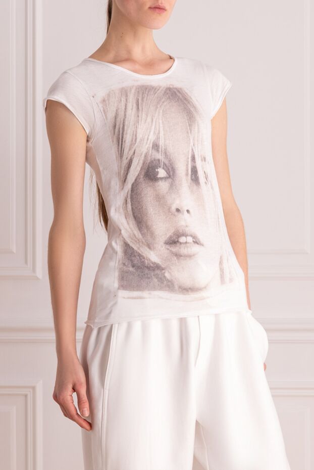 1921 T-Shirt women's white t-shirt with a monochrome image of brigitte bardot 145237 - photo 3