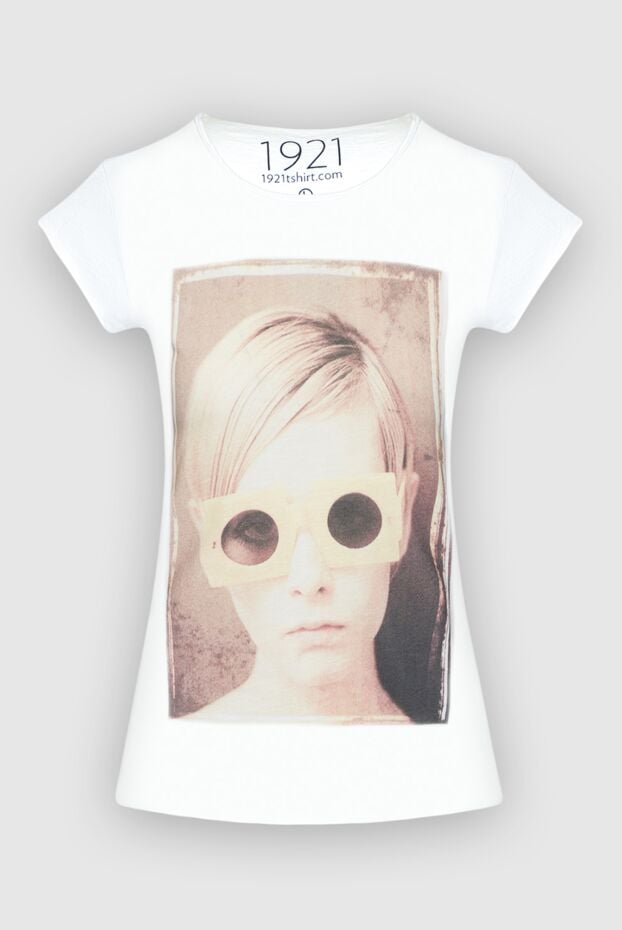 1921 T-Shirt women's white t-shirt with an image of twiggy 145238 - photo 1
