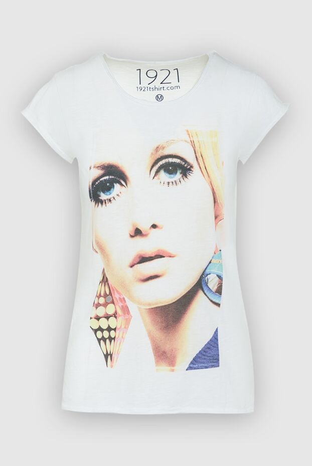 1921 T-Shirt women's white t-shirt with a print of twiggy 145239 - photo 1