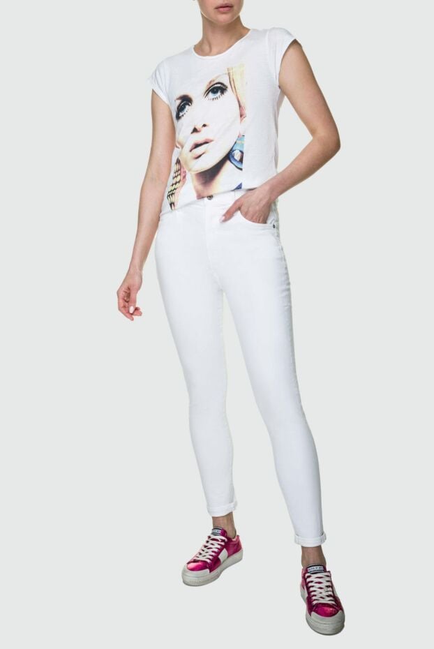 1921 T-Shirt women's white t-shirt with a print of twiggy 145239 - photo 2
