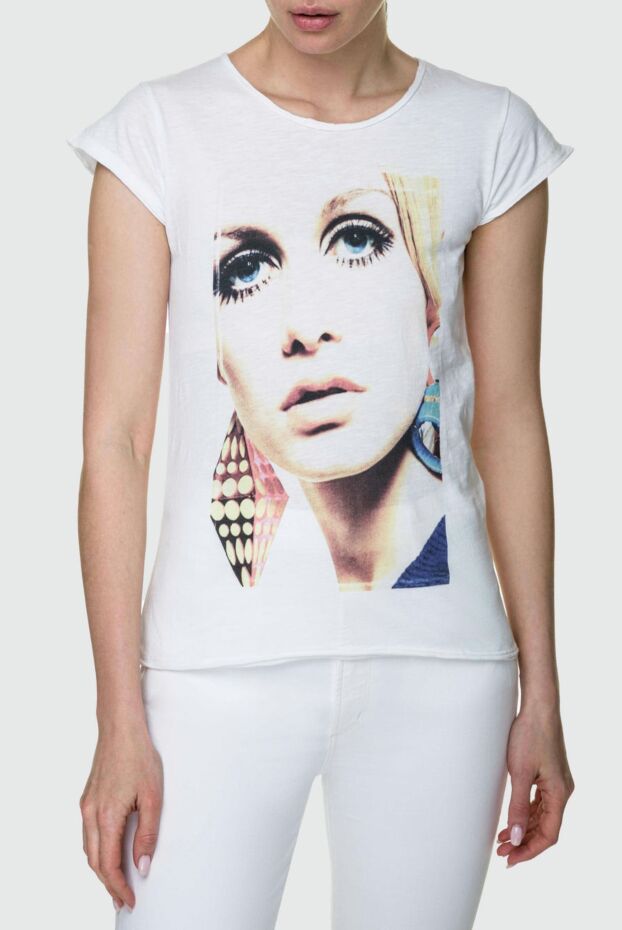 1921 T-Shirt women's white t-shirt with a print of twiggy 145239 - photo 3