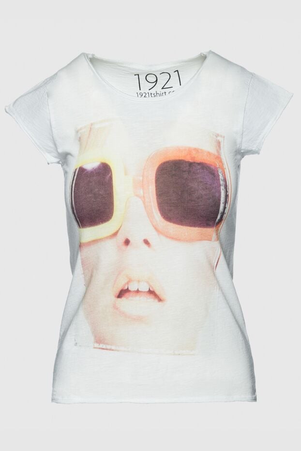 1921 T-Shirt women's white t-shirt with a photo of twiggy 145243 - photo 1