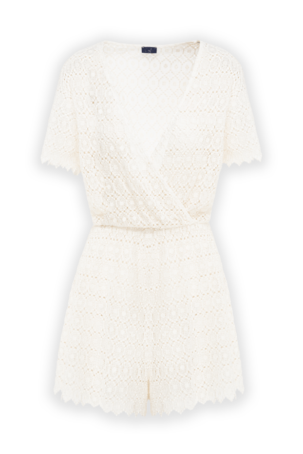 Knitted overalls with shorts beige for women - photo 1