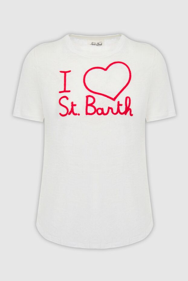 MC2 Saint Barth woman white linen t-shirt for women buy with prices and photos 145276 - photo 1