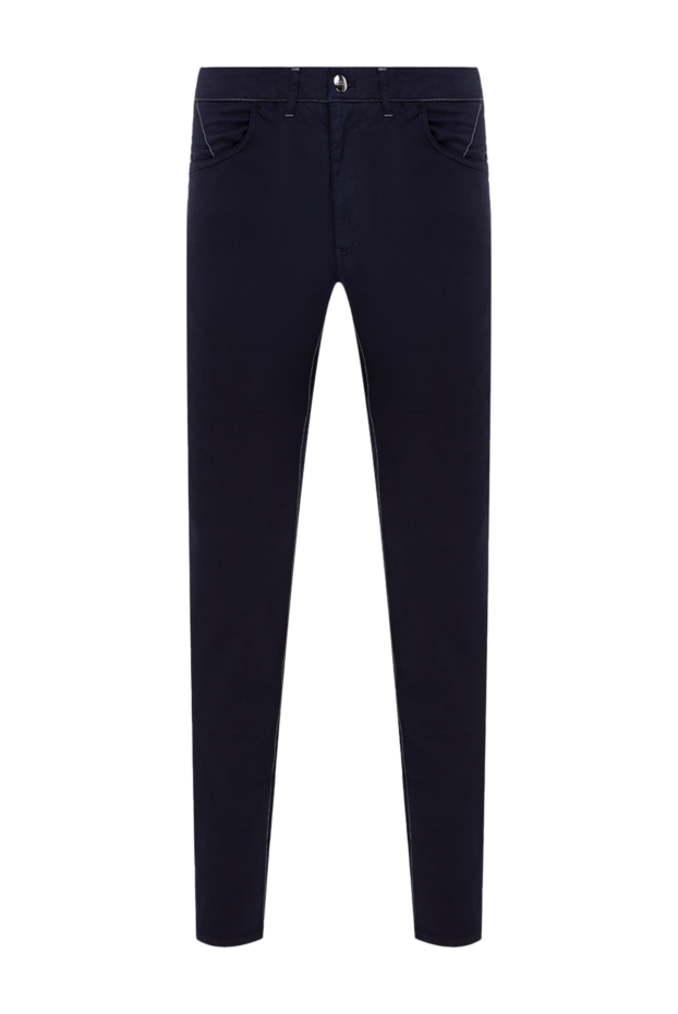 Zilli мужские брюки из хлопка и эластана синие мужские купить с ценами и фото 145381 - фото 1