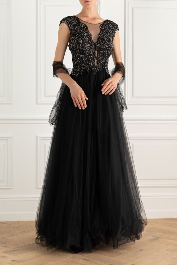 Fleur de Paris женские платье из полиэстера черное женское купить с ценами и фото 145389 - фото 2