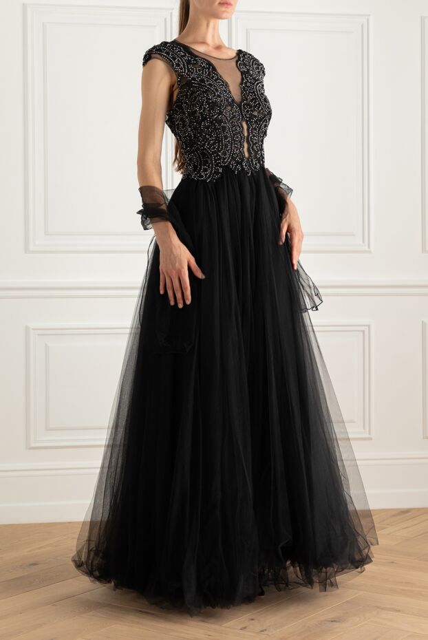 Fleur de Paris elegant black maxi dress with sequins 145389 - photo 3