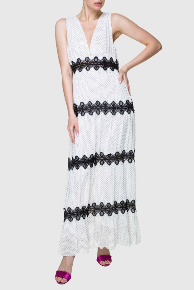 Fleur de Paris maxi white dress in polka dots women's 145407 - photo 3
